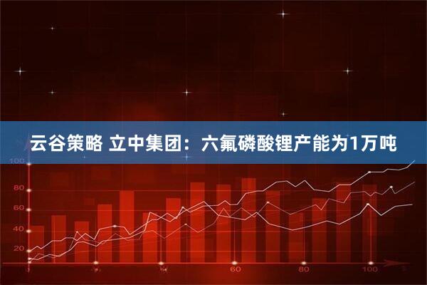 云谷策略 立中集团：六氟磷酸锂产能为1万吨